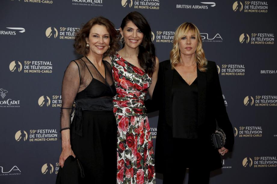 Valeria Cavalli, Catherina Murino, Mathilde Seigner... un casting riche pour une saga qu’on espère palpitante, au photocall du 59e Festival télé de Monte-Carlo.