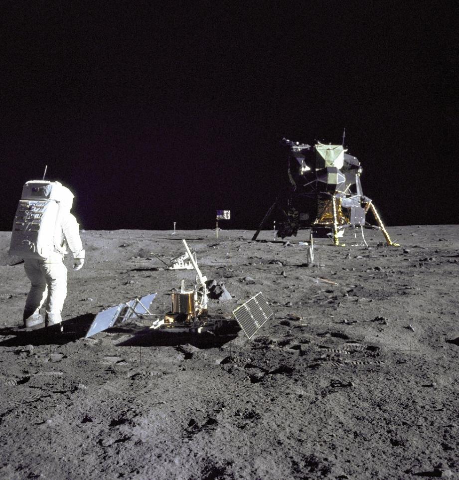 Buzz Aldrin sur la Lune en juillet 1969
