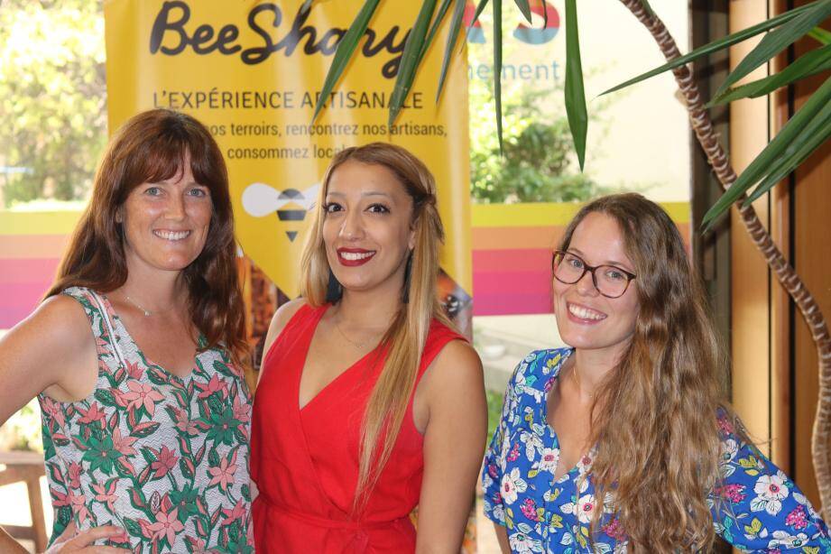 Nathalie Wainman, associée ; Houda Behidji et Clara Baglione, cofondatrices de l’application Beeshary.	