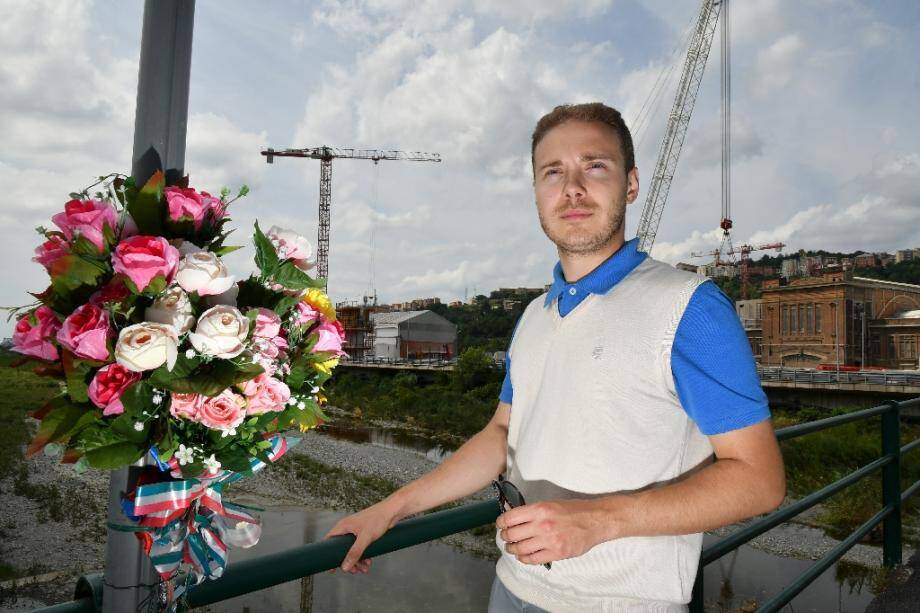 Federico Romeo, le maire de l'arrondissement où se trouvait le pont Morandi, s'apprête à commémorer le premier anniversaire du drame à Gênes, dans le nord-ouest de l'Italie, le 13 août 2019