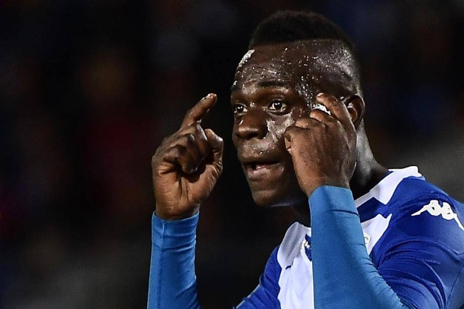 L'attaquant de Brescia Mario Balotelli lors du match contre la Juventus, le 24 septembre 2019 au stade Rigamonti.