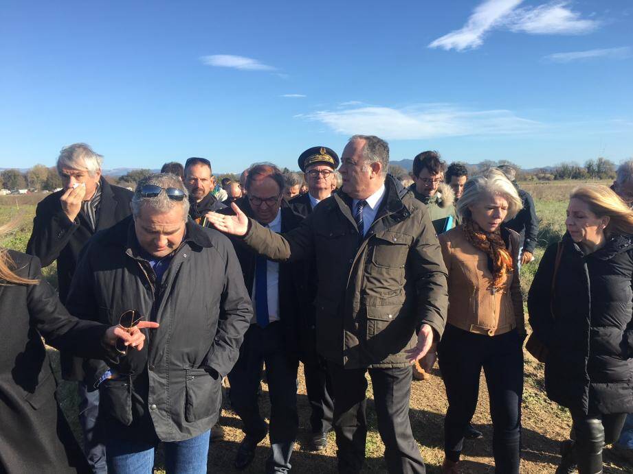 Didier Guillaume à la rencontre des agriculteurs du Var.