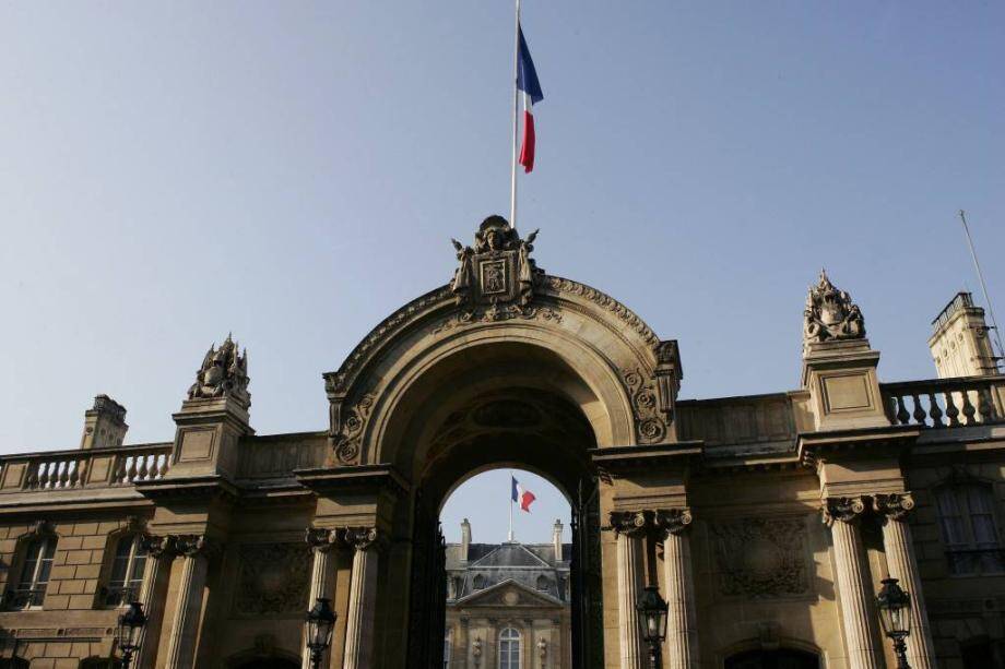 L'entrée du palais de l'Elysée.