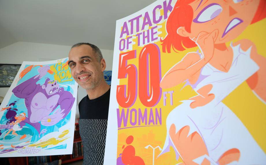 Eric Dragon s'est pris au jeu de revoir les affiches de films fantastiques des années 50