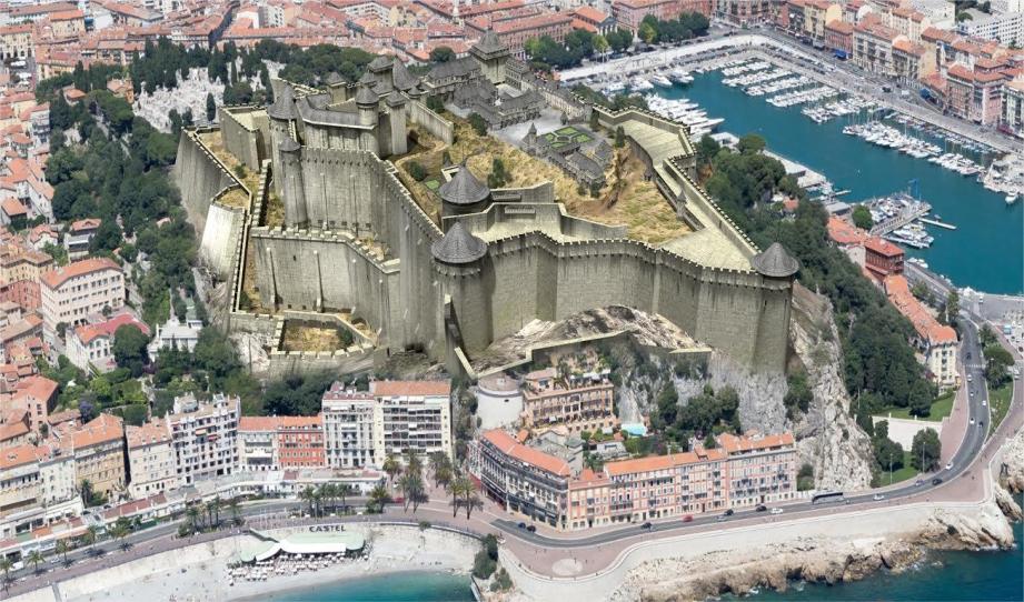 Reconstitution du château réalisée en 3D par Florent Pey en 2018.