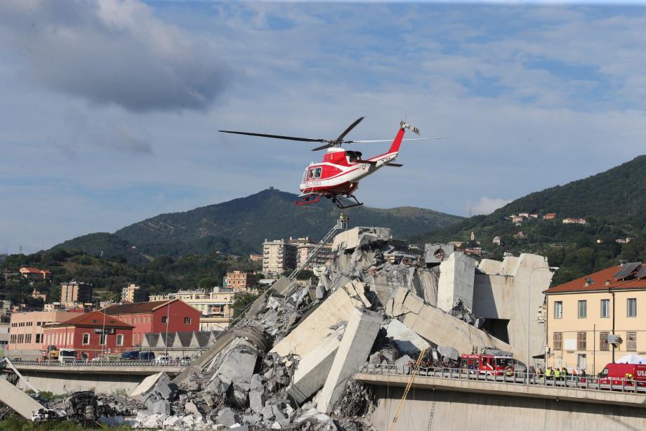 Le 14 août 2108, le pont Morandi à Gênes s'effondre, faisant 43 morts.