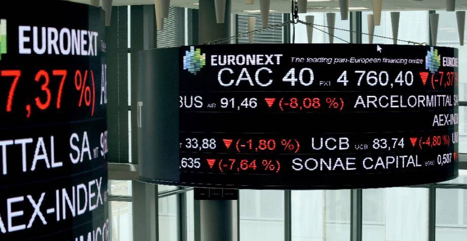 La salle de contrôle d'Euronext, société qui gère la Bourse de Paris