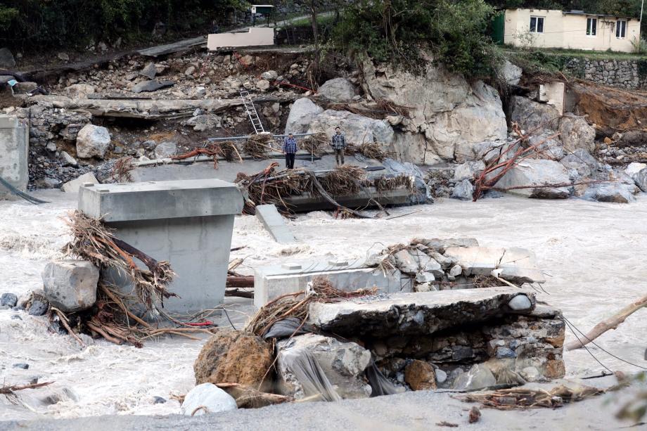 Images de la dévastation à Breil-sur-Roya.