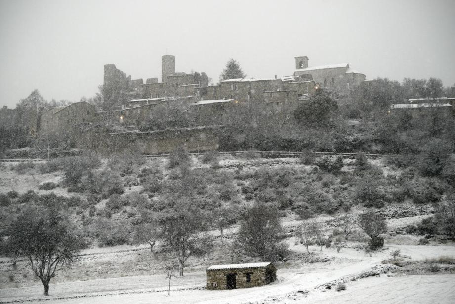 Bargème sous la neige.