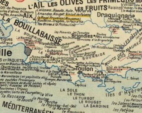 La carte de France des spécialités gastronomiques