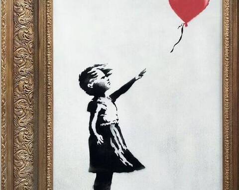 Banksy : sa toile s'autodétruit en pleine vente aux enchères