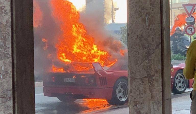 Une Ferrari F40 s'enflamme dans les rues de Monaco - Guide Auto
