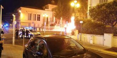 En pleine nuit, un 4X4 prend feu à Cannes
