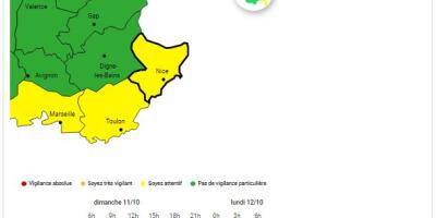 Attention, les Alpes-Maritimes placées en vigilance jaune orages ce dimanche