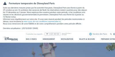 Un nouveau confinement en préparation? Pourquoi le parc Disneyland Paris a annoncé sa prochaine fermeture en 2021