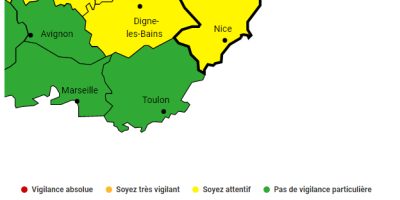 Prudence, les Alpes-Maritimes placées en vigilance jaune orages et canicule