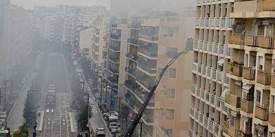 PHOTOS. Un appartement en flammes dans le centre de Nice
