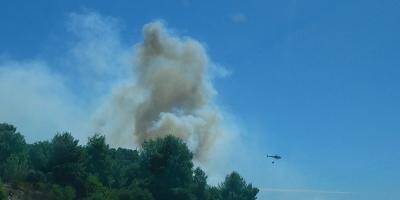 Important incendie à proximité de l'A7 et de Vitrolles dans les Bouches-du-Rhône, plus de 250 de pompiers mobilisés