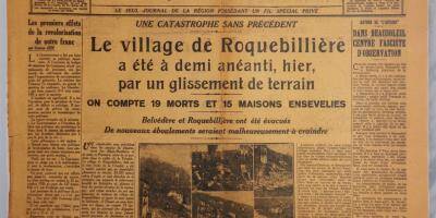 En 1926, de terribles inondations emportaient le village de Roquebillière