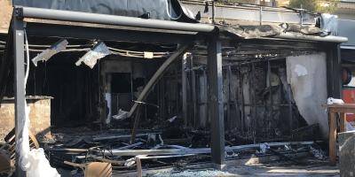 PHOTOS & VIDÉOS. Restaurants détruits par le feu: images de désolation aux Flots bleus à Saint-Laurent-du-Var
