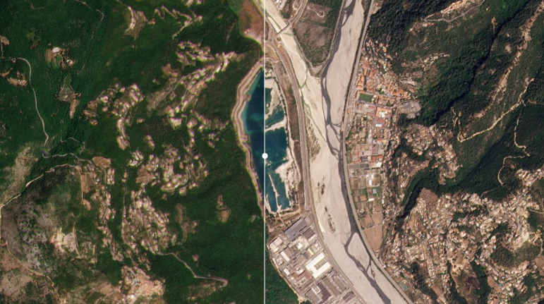 AVANT/APRÈS. Découvrez les saisissantes conséquences de la sécheresse dans les Alpes-Maritimes vues du ciel