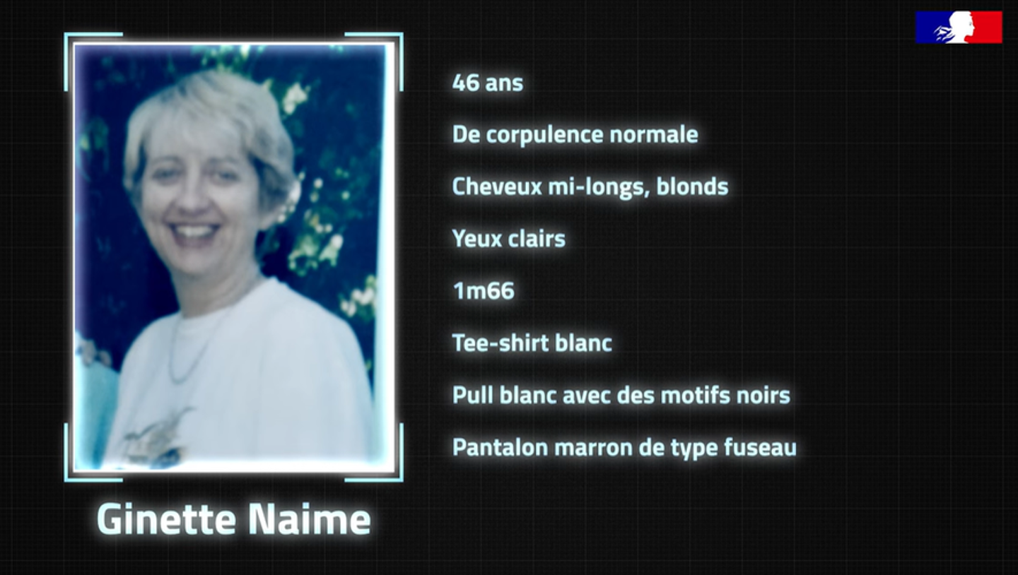 Le pôle des crimes sériels ou non élucidés du tribunal judiciaire de Nanterre a lancé mercredi un troisième appel à témoins pour tenter de résoudre le meurtre de Ginette Naime, retrouvée morte sur un sentier du Gros Cerveau à Ollioules (Var) le 13 avril 2000.