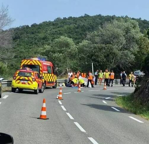 Une femme en urgence absolue à la suite d'un accident en deux-roues dans le golfe de Saint-Tropez