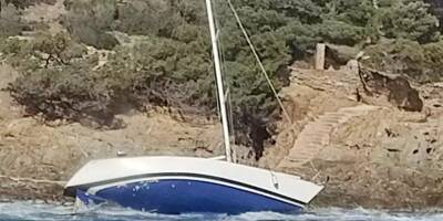 Un voilier de 11 mètres échoué sur la presqu'île de Giens à Hyères