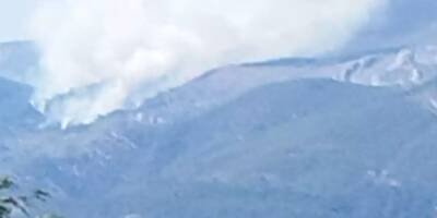 57 hectares en fumée, plus de 100 pompiers mobilisés, on fait le point sur l'incendie aux portes des Alpes-Maritimes