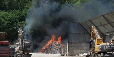 Départ de feu violent dans un entrepôt à Contes, les pompiers en intervention