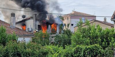Le premier étage d'une villa ravagé par les flammes à Saint-Raphaël