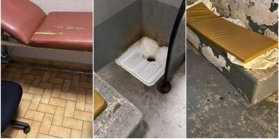 Cellules pas nettoyées, pas de point d'eau, chasse actionnée de l'extérieur: les images hallucinantes des écrous du commissariat central à Nice