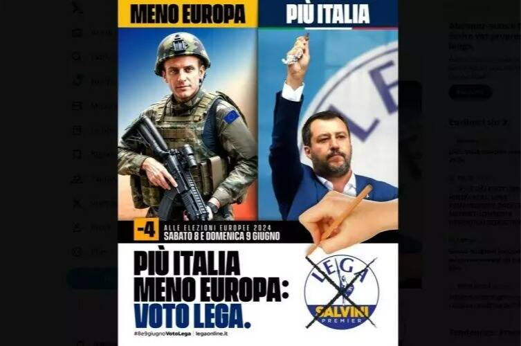 Pourquoi le vice-Premier ministre italien, Matteo Salvini, a publié un photo-montage de Macron en tenue de combat