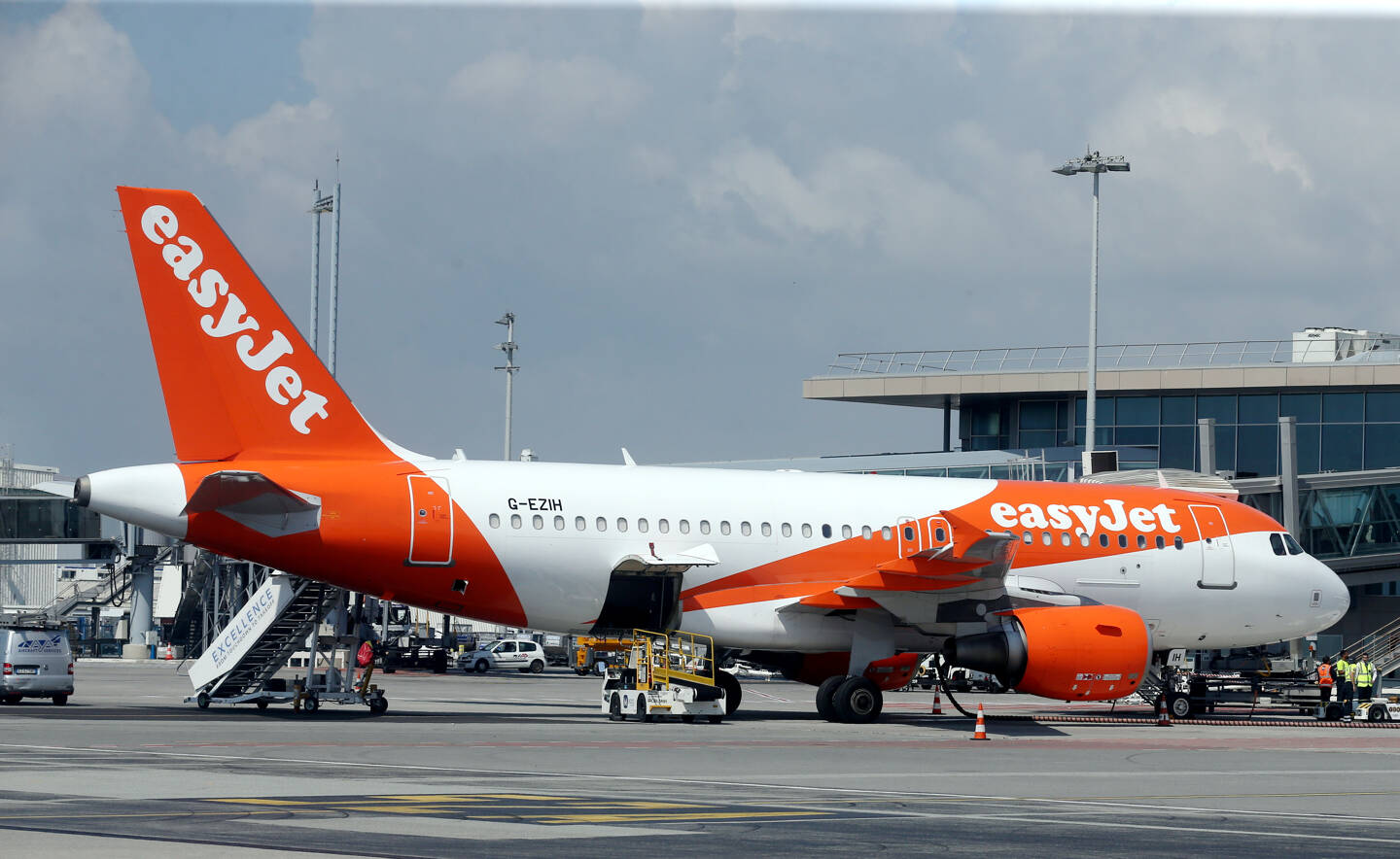 Un avion EasyJet à l'aéroport de Nice. 