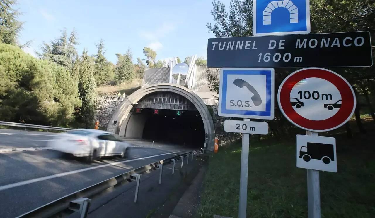 Le tunnel de Monaco sur l'A500 fermé dans la nuit de ce lundi à ce mardi pour des travaux de maintenance