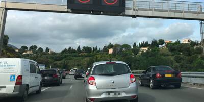 Un accident entre plusieurs voitures sur l'A8 provoque d'importants bouchons à Nice