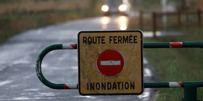 La route est inondée à Nans-les-Pins et Saint-Maximin