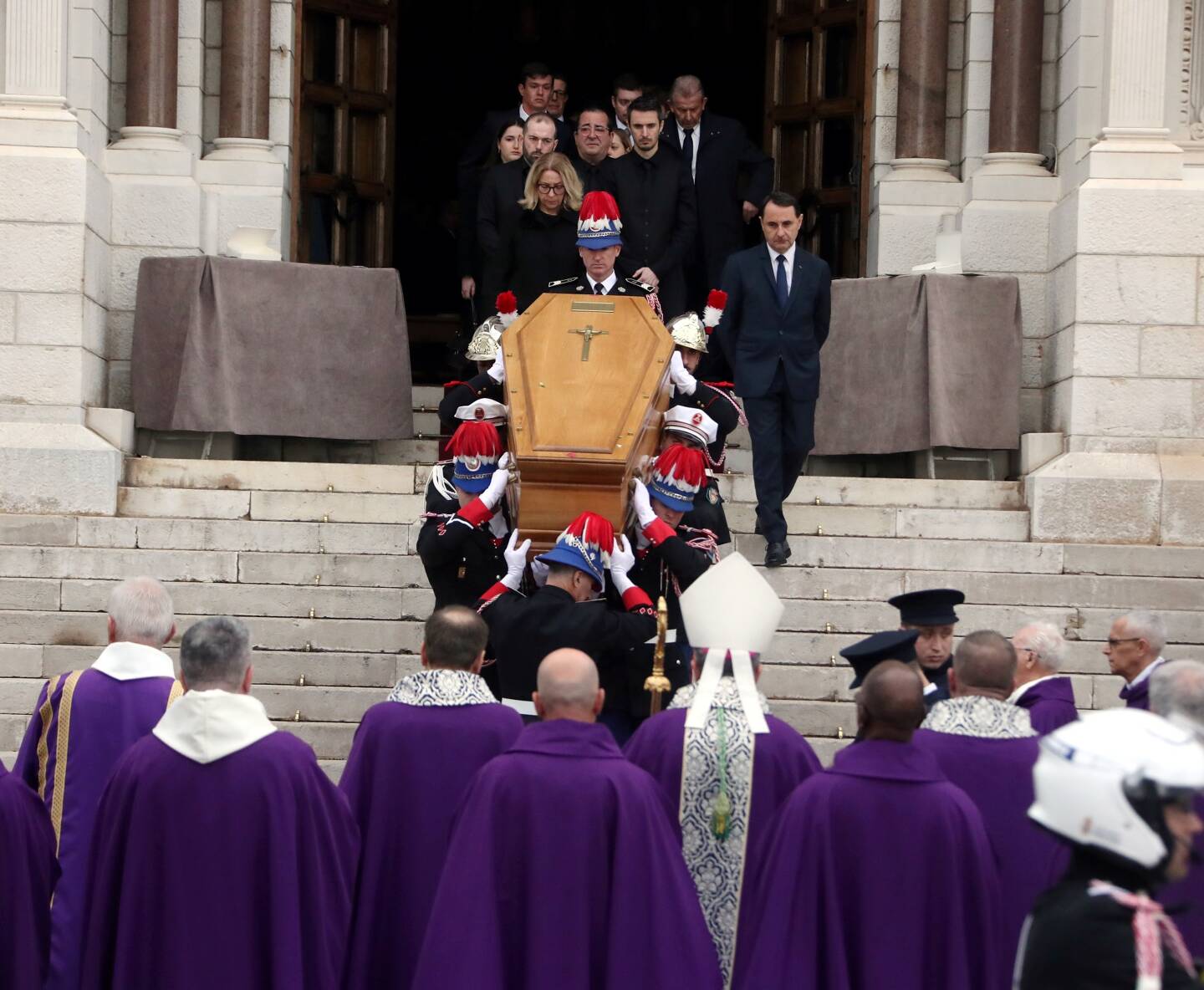 Les obseques du Ministre d'Etat Didier Guillaume en la Cathedrale de Monaco sur le Rocher.