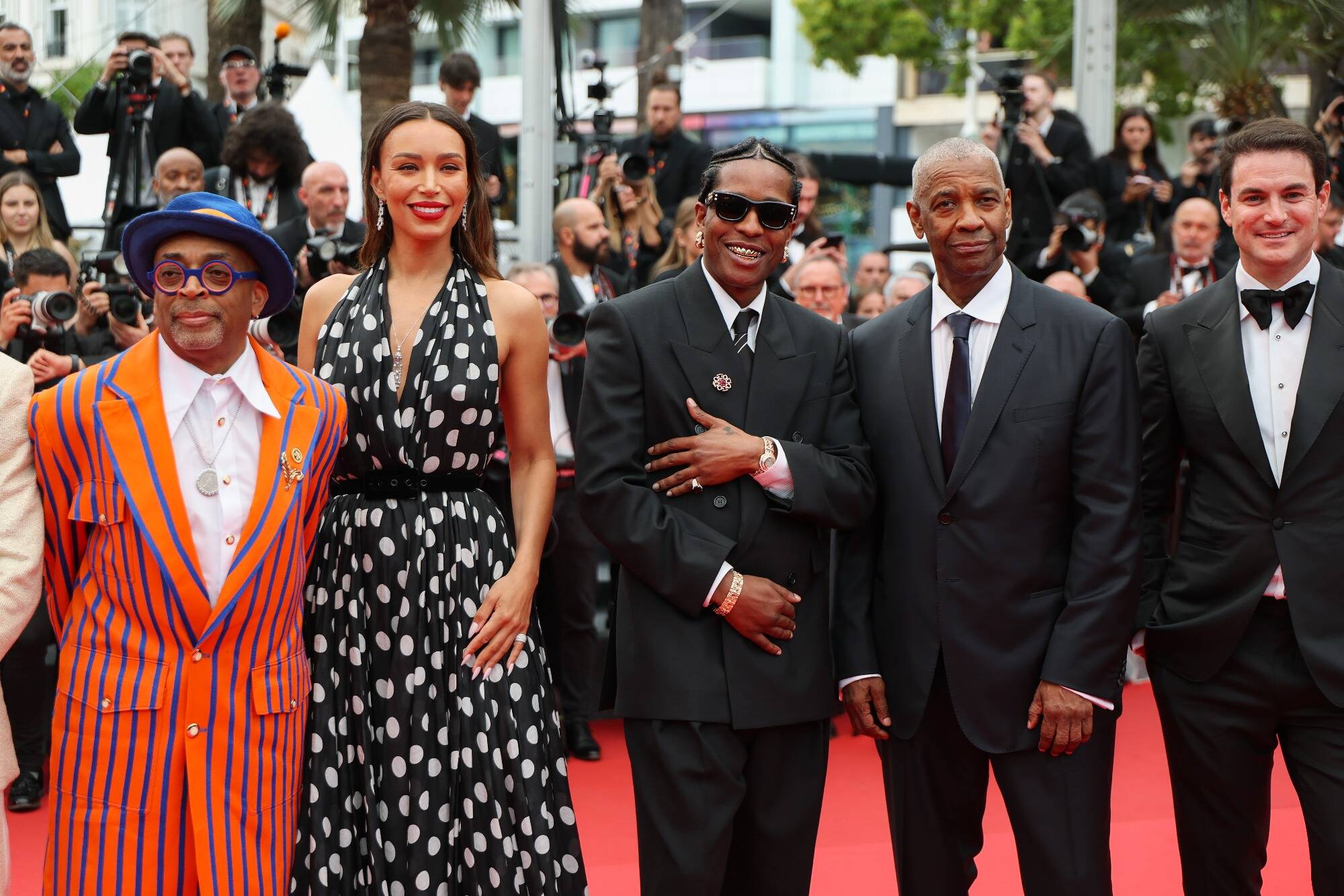 Denzel Washington, Spike Lee, A$AP Rocky, Jason Momoa, Carla Bruni, Paul Pogba... tapis rouge de folie pour l'événement "Highest 2 Lowest" au Festival de Cannes