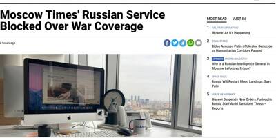 Guerre en Ukraine: la Russie bloque le site en russe du Moscow Times