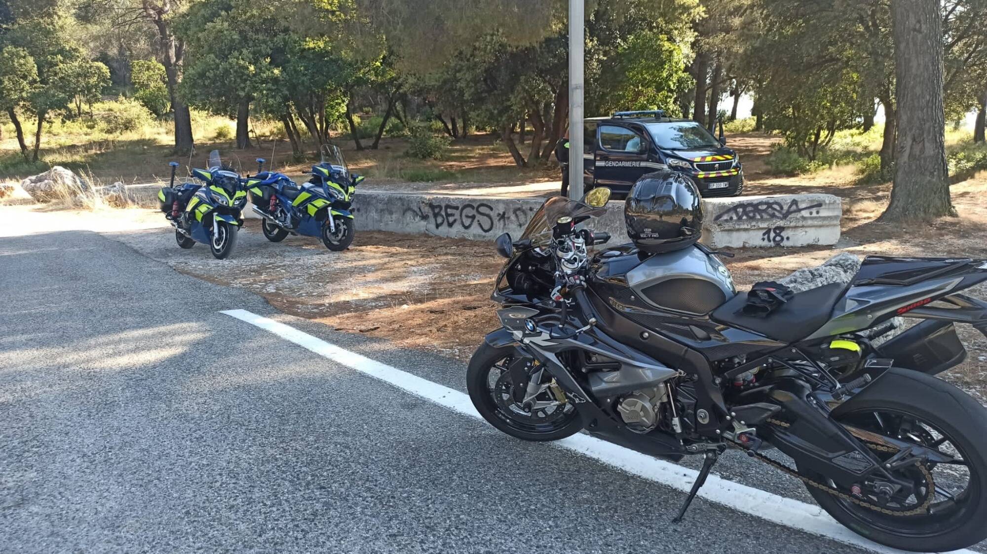 Un motard intercepté à 200 km/h sur une route du Var limitée à 80 km/h