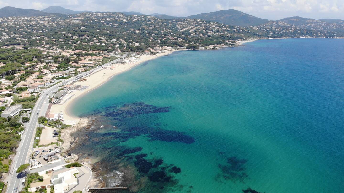 La plage de la Nartelle à Sainte-Maxime. 