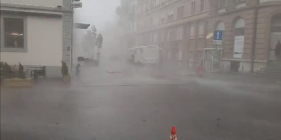 Les images effrayantes des orages qui ont fait un mort et plusieurs blessés en Suisse