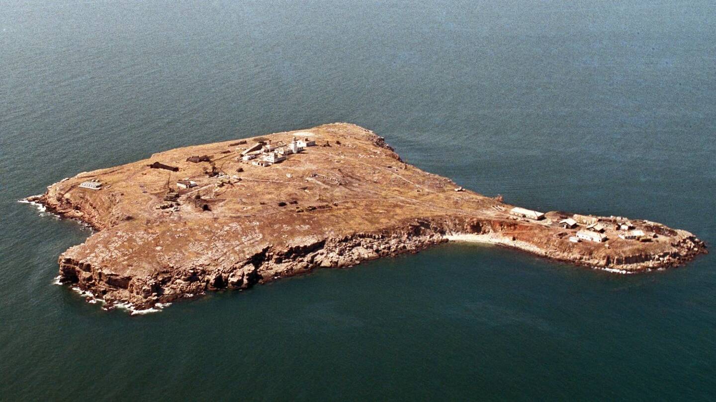 L'île aux Serpents, située dans la mer Noire, avait été conquise par les Russes au début de la guerre.