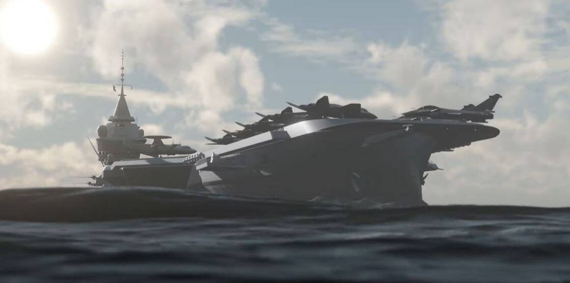 La Marine nationale dévoile une vidéo du futur porte-avions qui remplacera le Charles de Gaulle en 2038