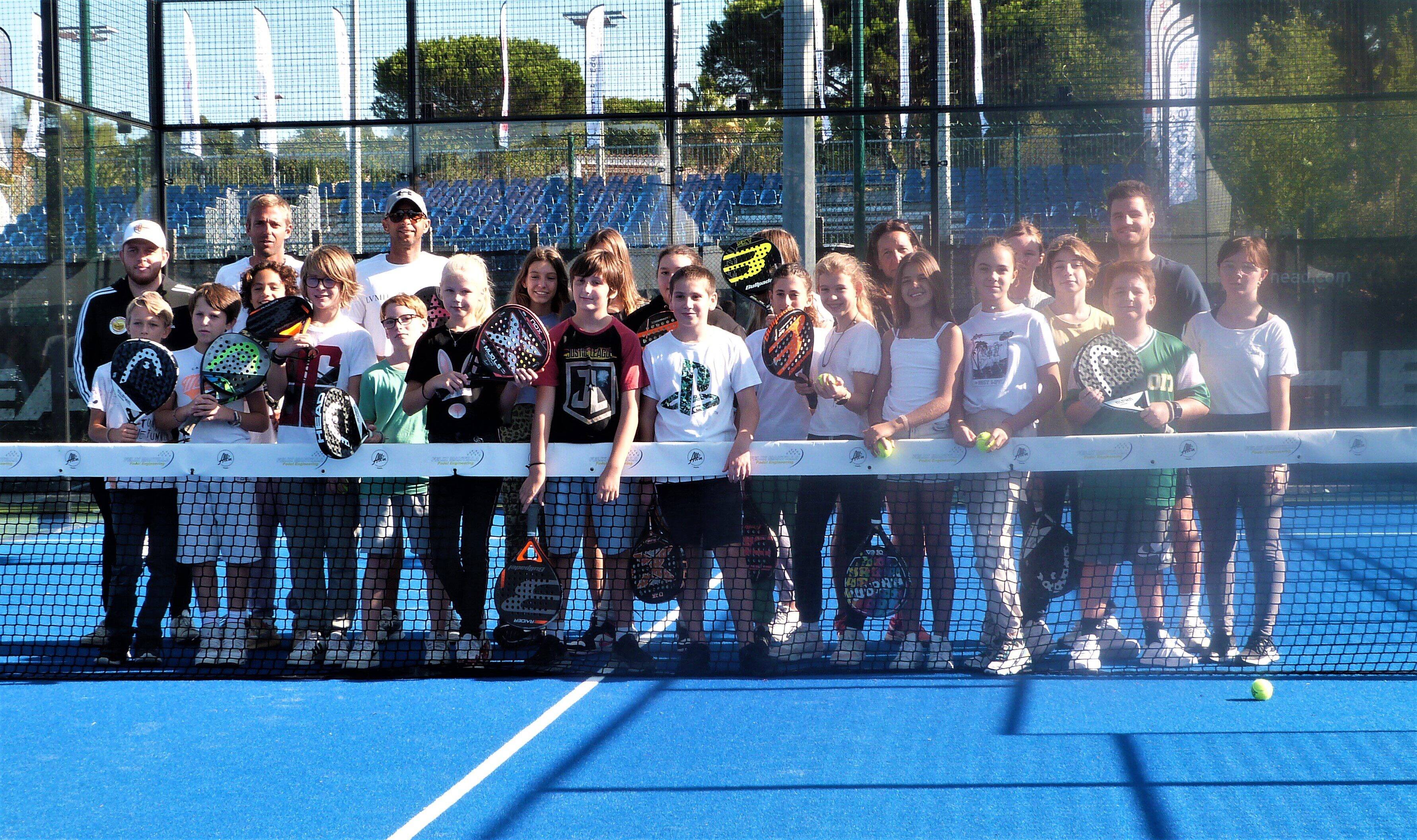 Avant le tournoi de tennis ATP, initiations scolaires et match