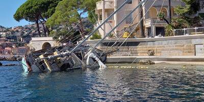"Il y a un véritable péril maritime", un voilier échoué à Villefranche-sur-Mer menace la rade