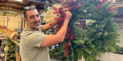 A Vallauris, Roni Fleurs prépare les décorations de Noël des établissements de luxe