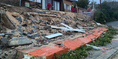 Un mur de soutènement s'effondre à cause des pluies soutenues à La Seyne