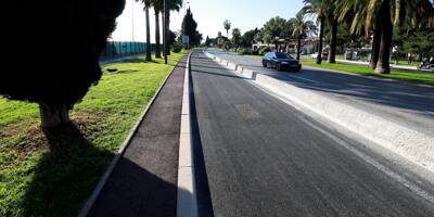 Aéroport de Nice : une piste cyclable matérialisée sur la quatrième voie de la promenade des Anglais